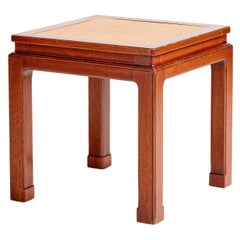 Mahogany and Cork End Table by Edward Wormley for Dunbar