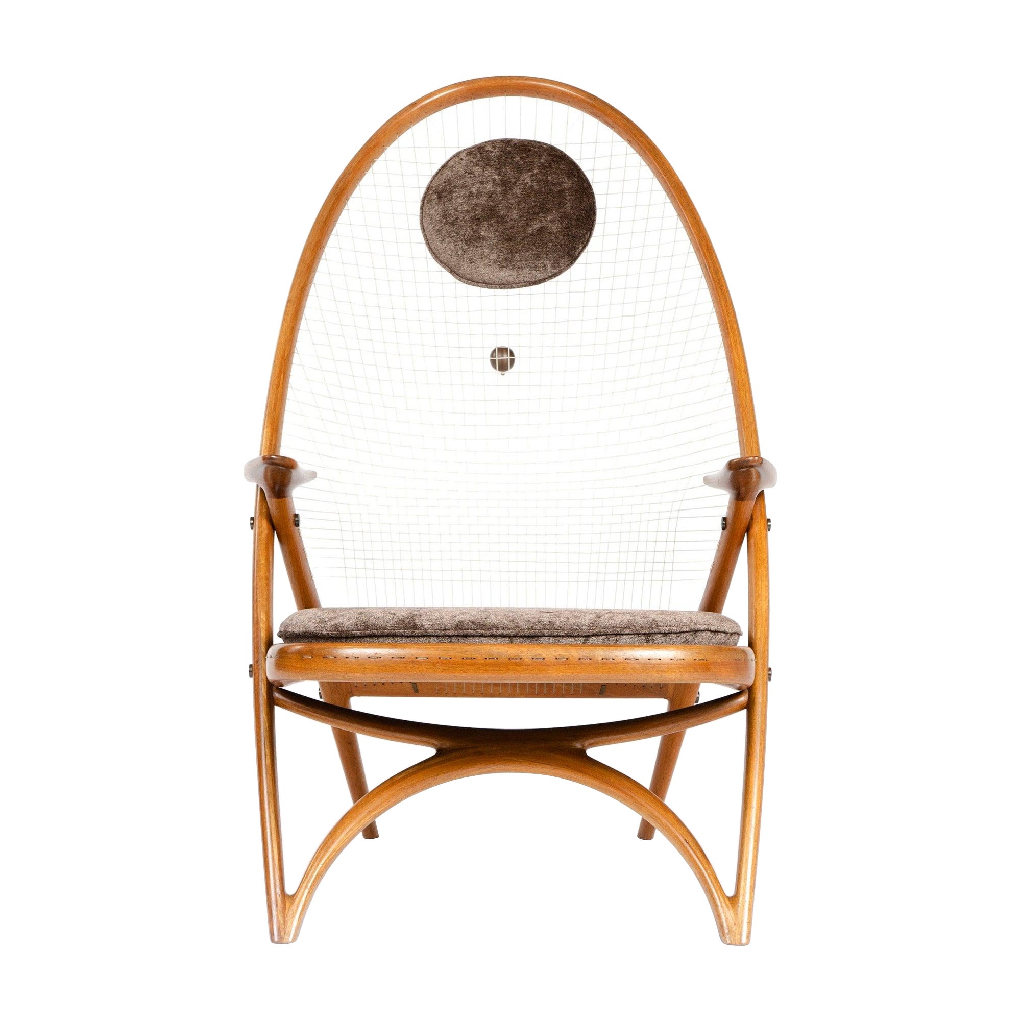 Racquet Chair by Vestergaard Jensen for Peder Pedersen, 1955