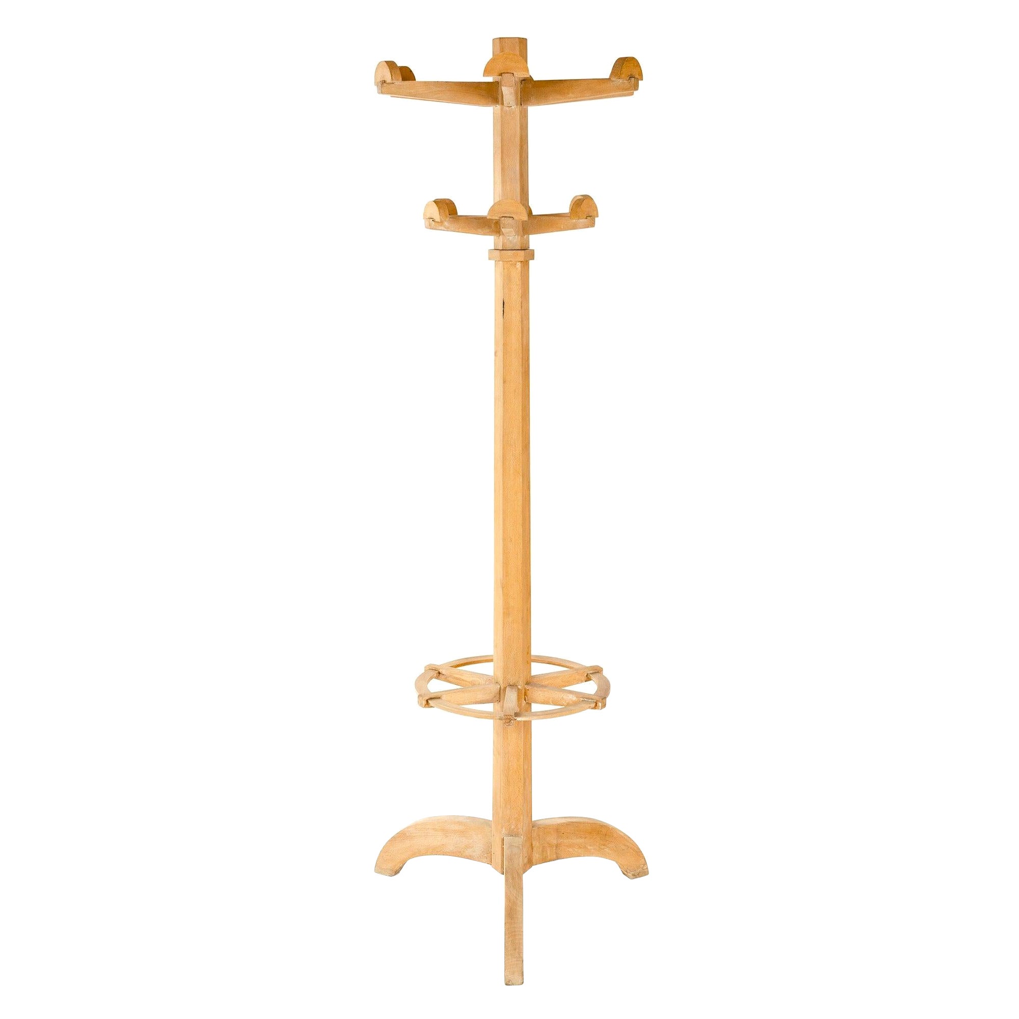 Porte-manteau Art déco en acajou de France
