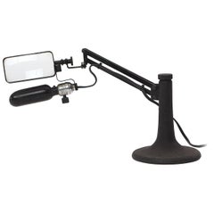 Lampada da tavolo con lente d'ingrandimento di Bausch & Lomb