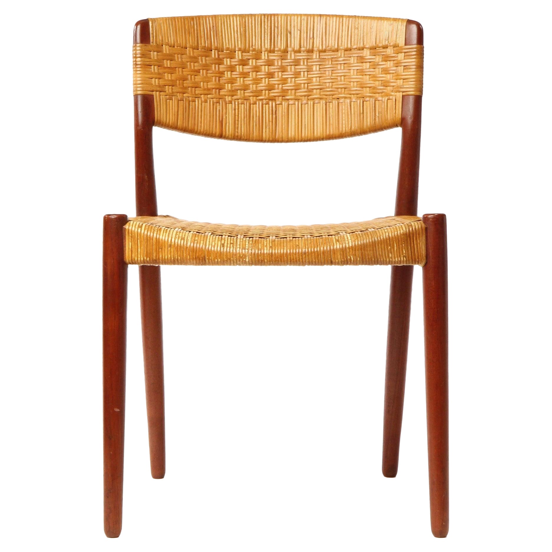 Dining Side Chair by Ejner Larsen & Aksel Bender Madsen for Willy Beck, 1950s For Sale