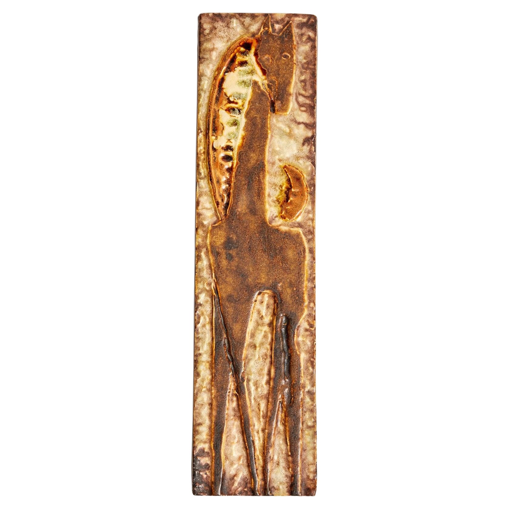 Colgante de pared de cerámica Jirafa de Helmut Schäffenacker en venta