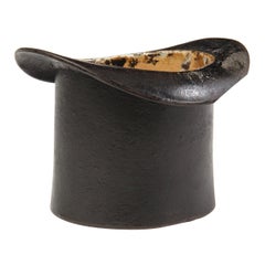 Antique Cast Iron Top Hat Spittoon or Vase for Standard