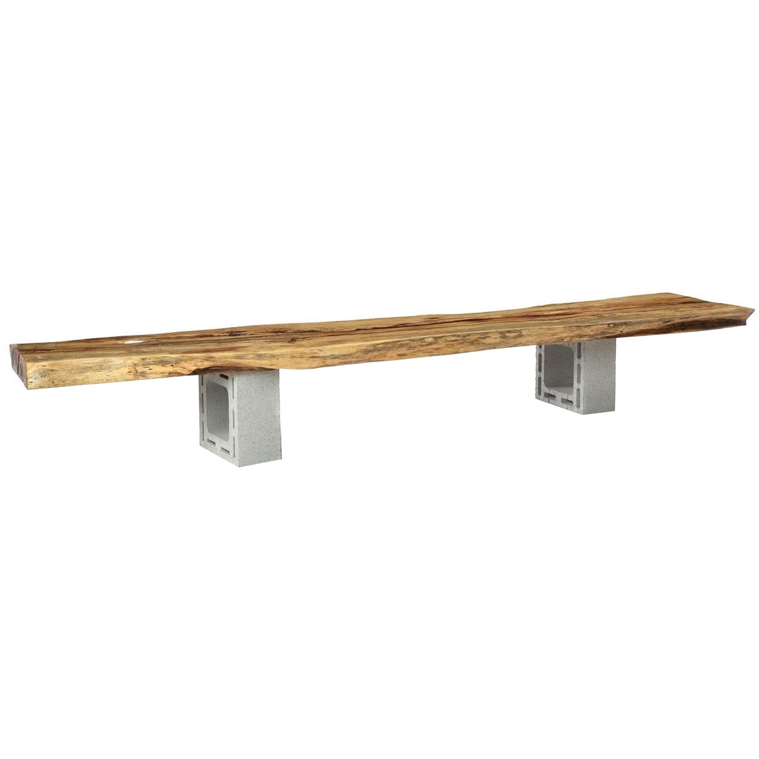 Live Edge Slab Bench from USA, 1980s