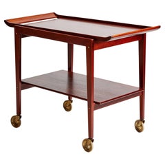 Two Tiered Teak Cart from Denmark, 1960s