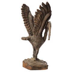Sculpture de pélican en bois de Byrd Baker, 1979