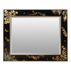 Painted Wall Mirror by T. Uandyke for La Barge, 1985
