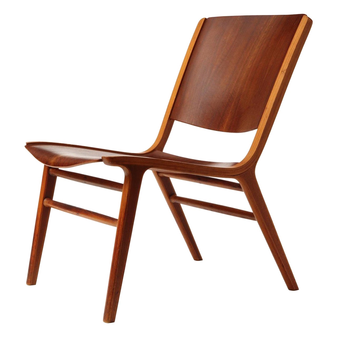 Silla Ax Lounge de Peter Hvidt y Orla Mölgaard-Nielsen para Fritz Hansen, años 50
