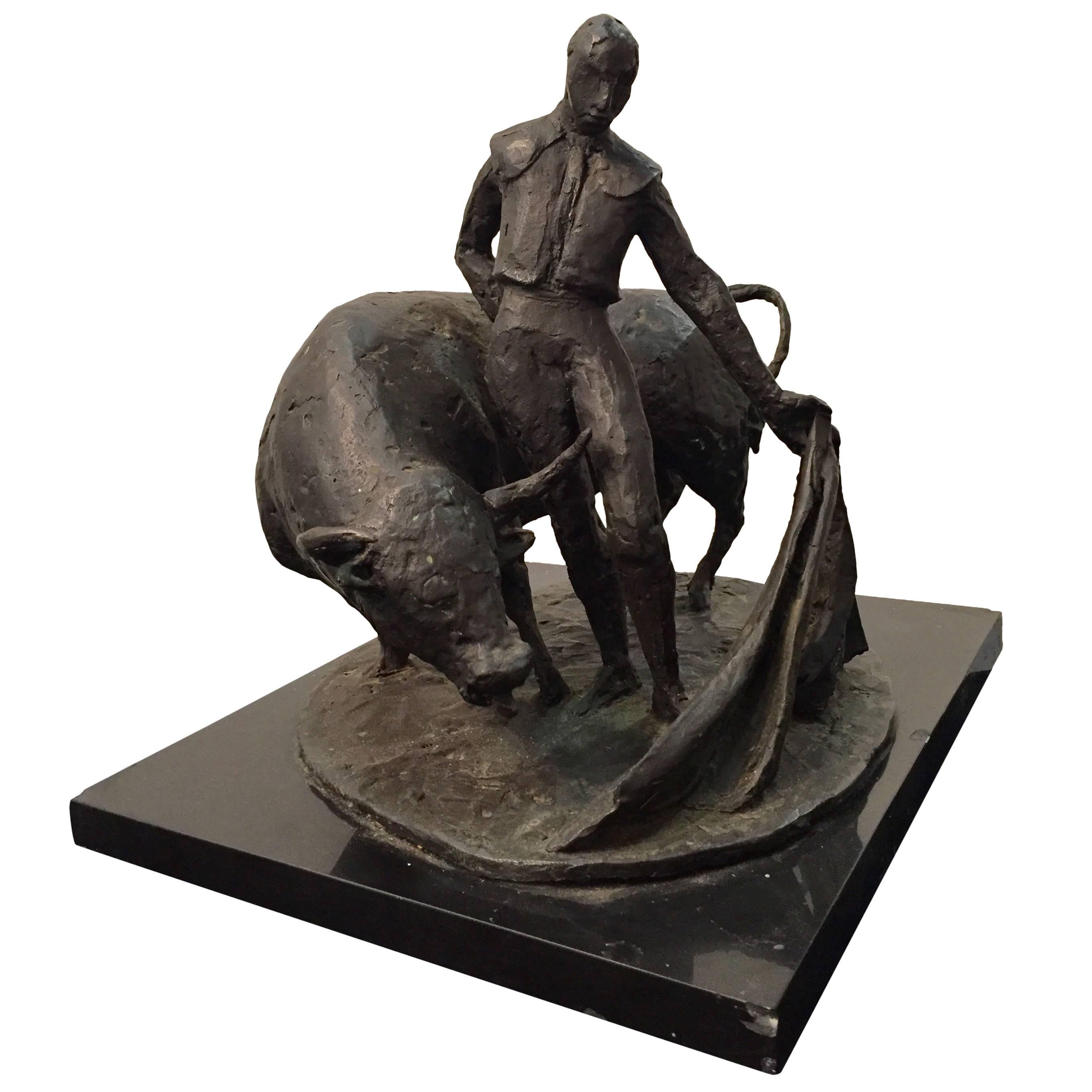 "The Matador" Bronze Sculpture on Marble Base by Harris