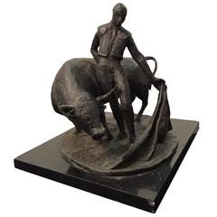 "The Matador" Bronze Sculpture on Marble Base by Harris 8