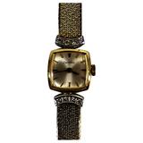 Ladies ZentRa 14-Karat Gold Watch and Band with Diamonds