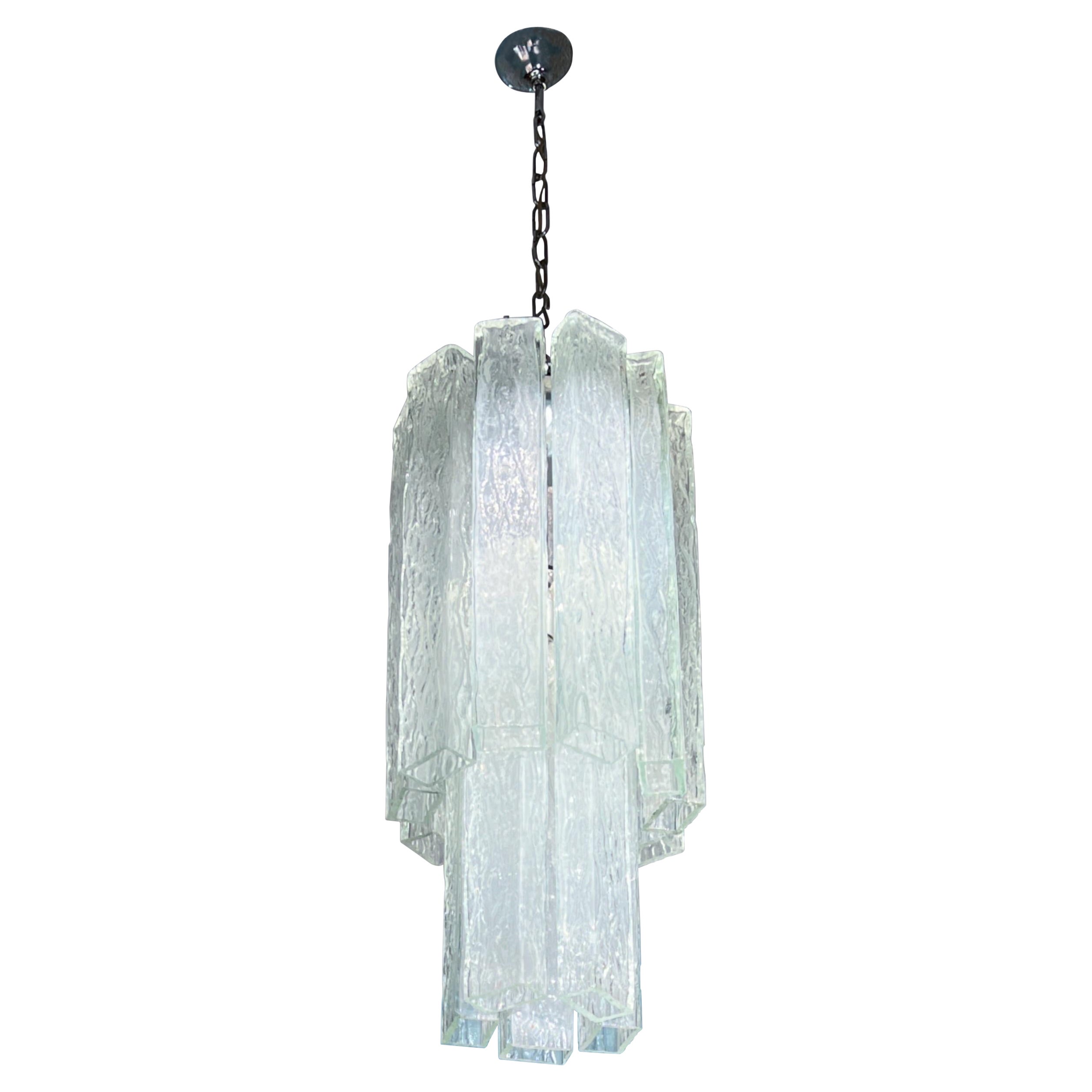 Murano glass Chandelier by Toni Zuccheri for Mazzega, 1970