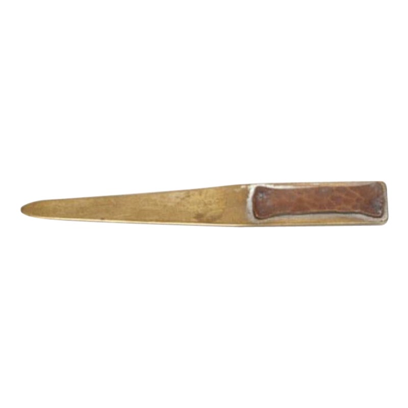 Brass and Copper Letter Opener by Karl Kipp for Roycroft