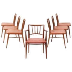 Set of 10 Spindle Back Dining Chairs by Edward Wormley for Dunbar
