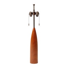 Turned Teak Table Lamp by ESA Denmark