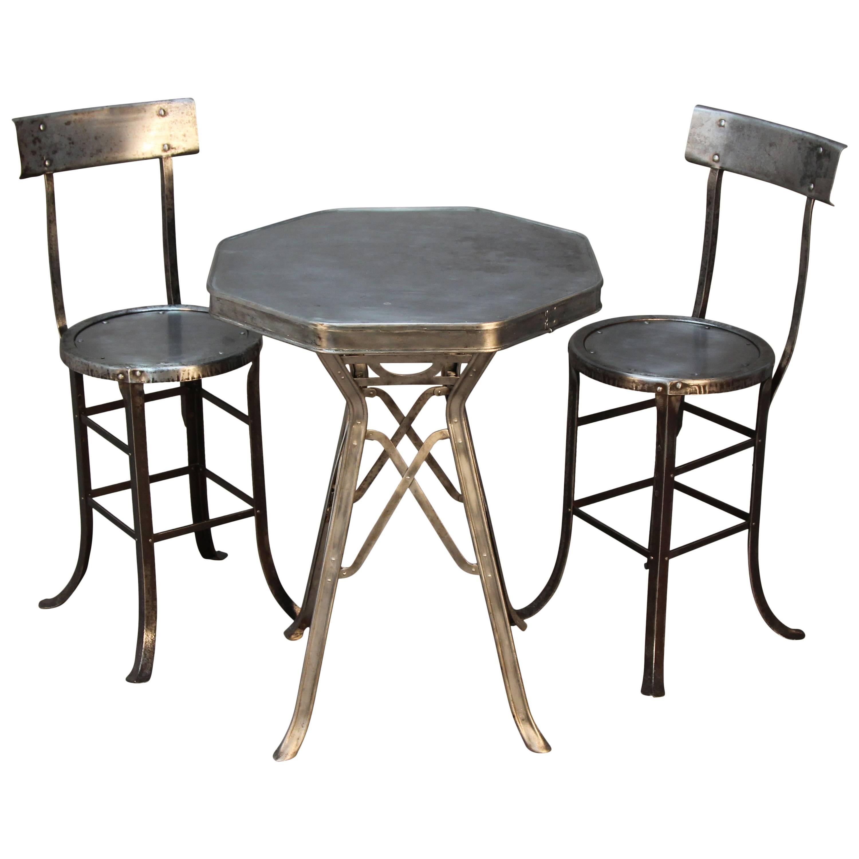 Industrial Bistro Table and Chair Set