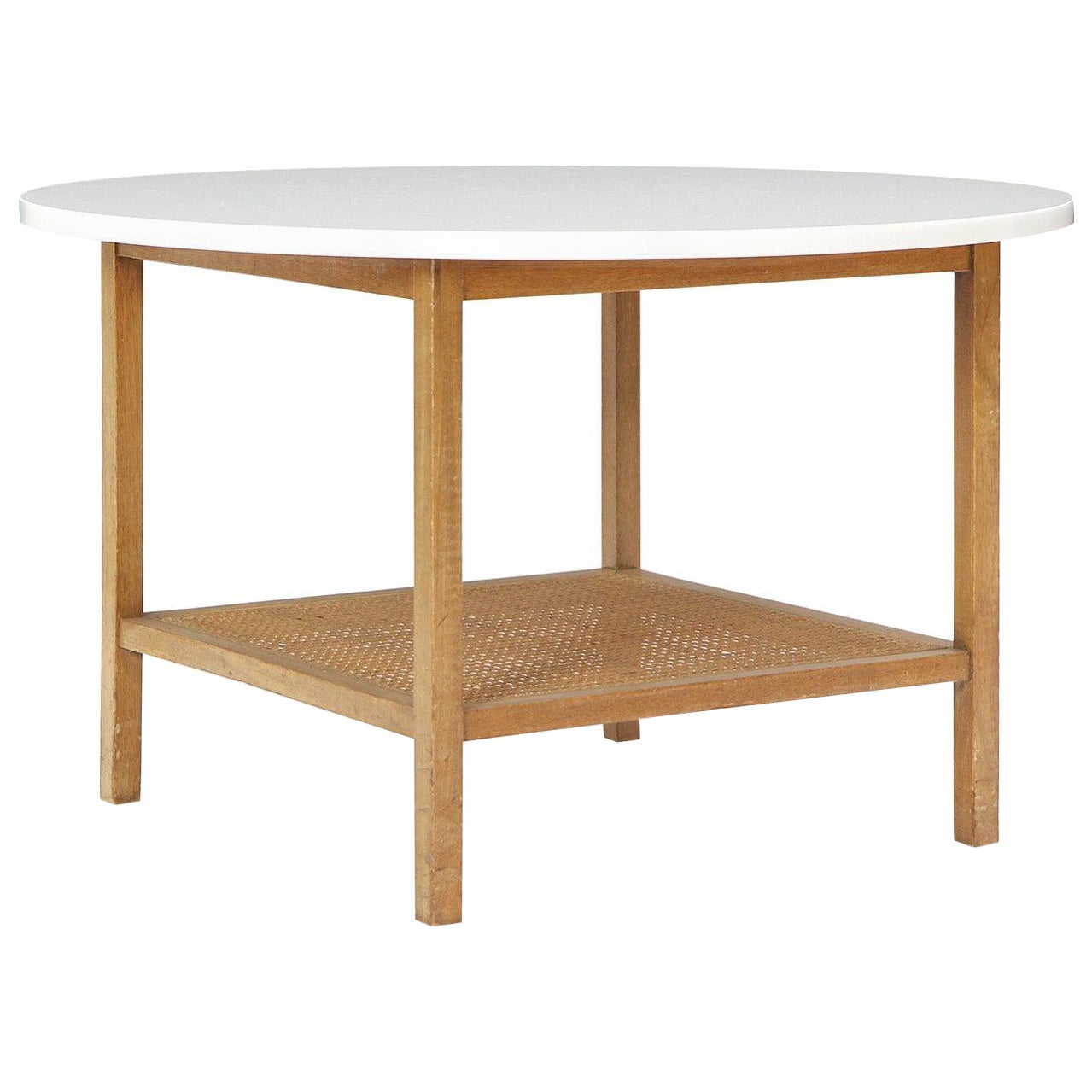 Rattan Shelf Side Table by Paul McCobb for Calvin Furniture, 1950s