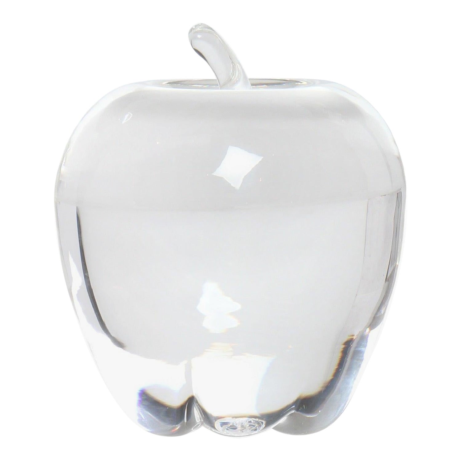 Glass Apple Sculpture by Steuben
