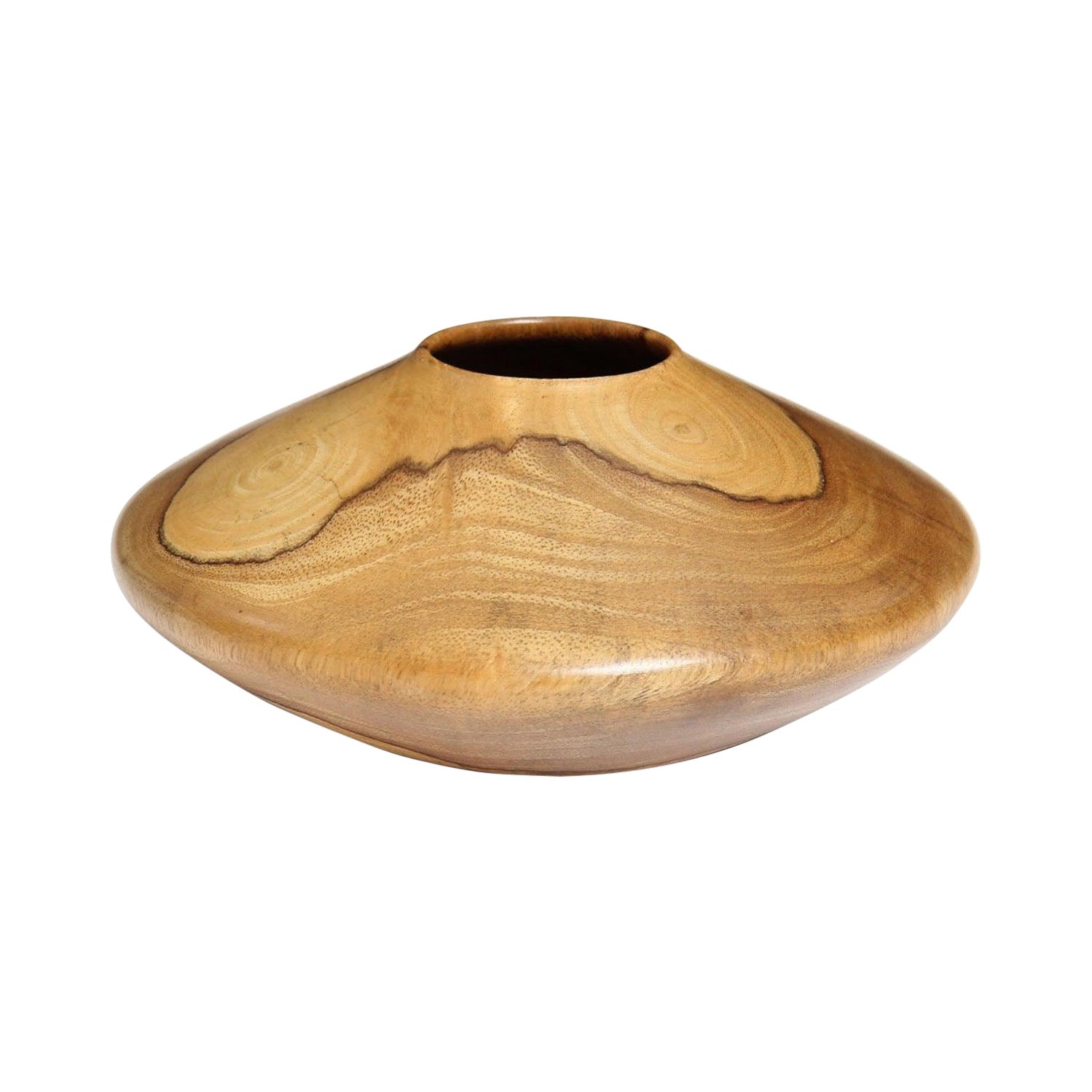 Vase en bois tourné des États-Unis en vente