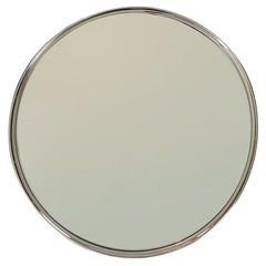 Original 46.5" Round Mirror in Stainless Steel, Made to Order