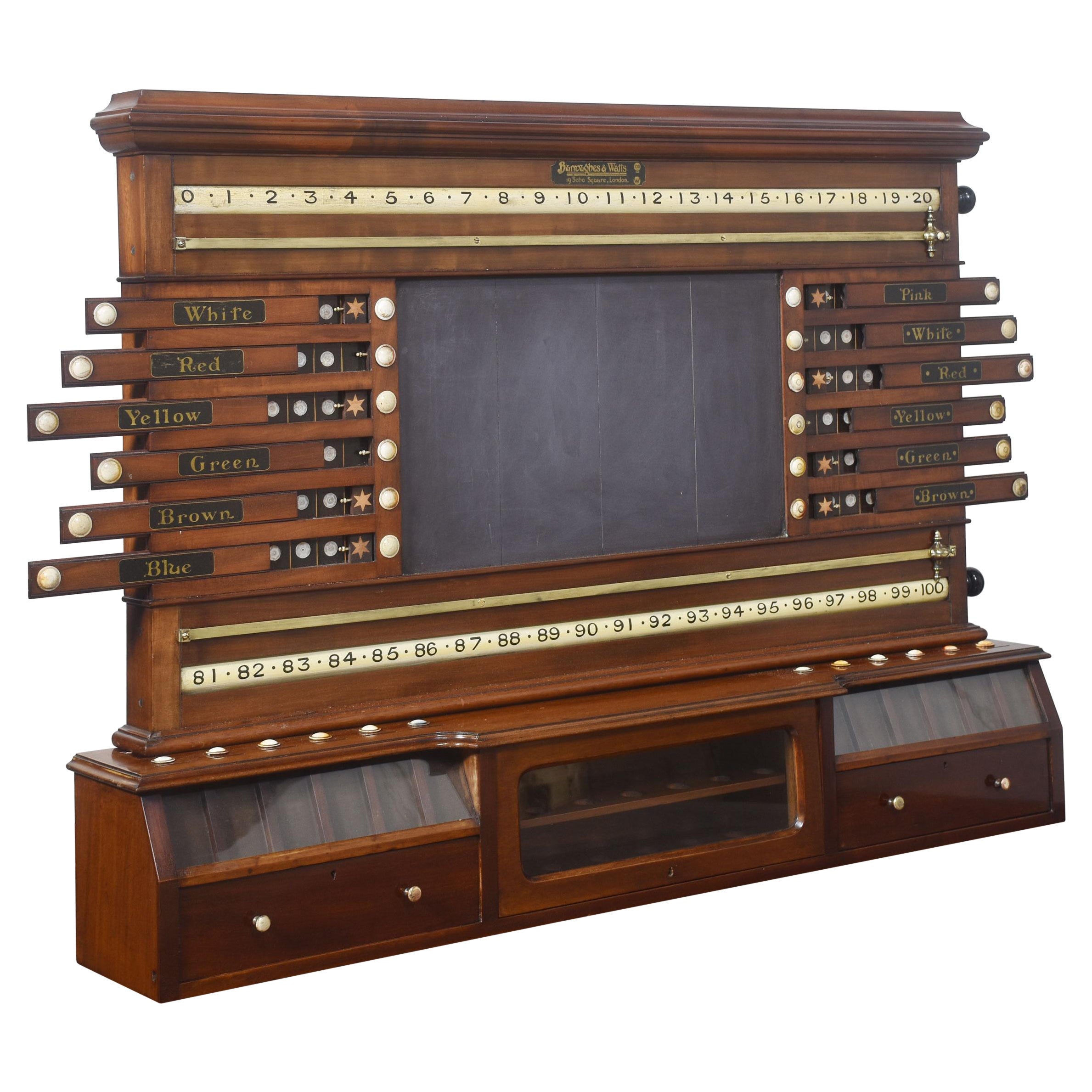 Mahogany Billiard scoreboard