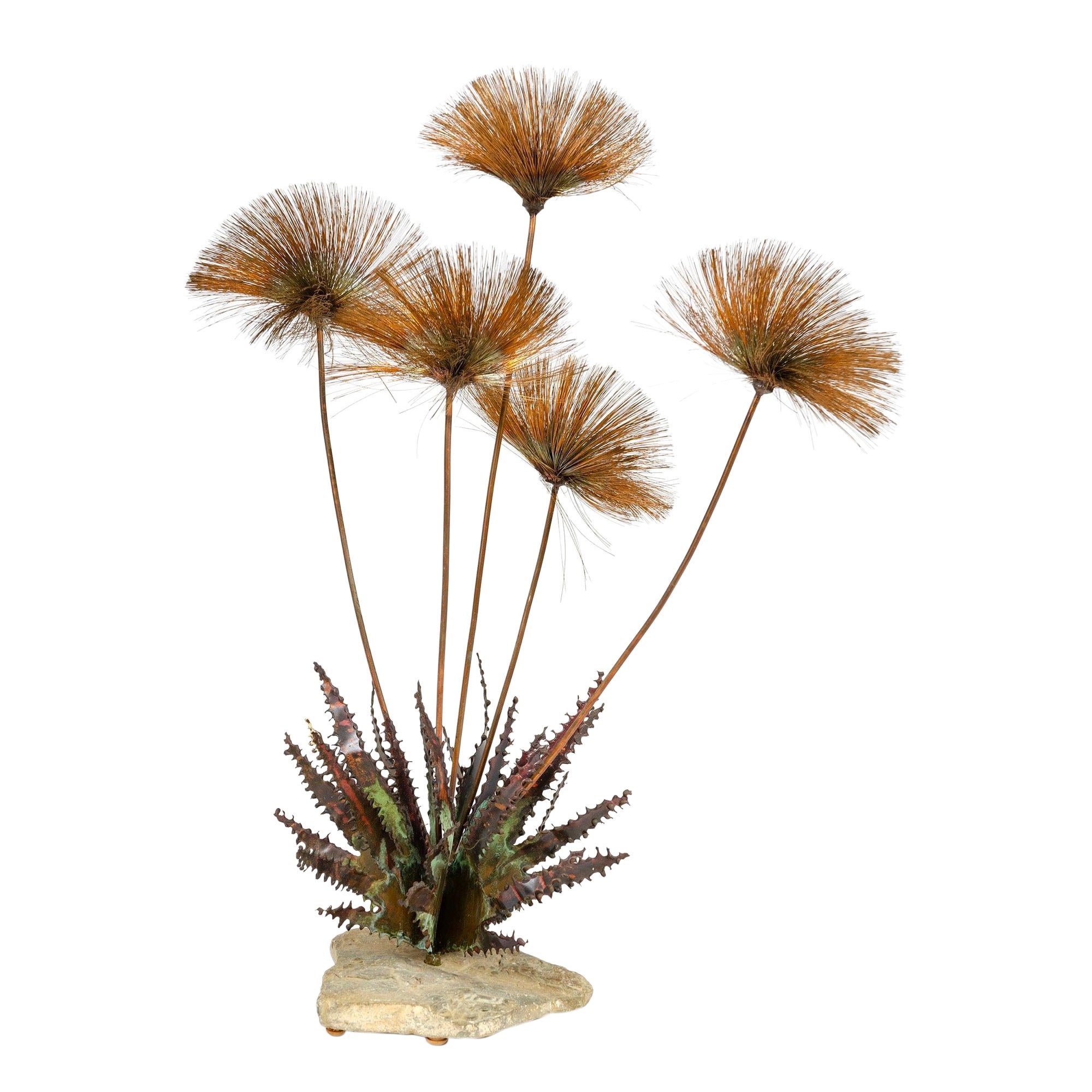 Copper ‘Desert Flower’ Table Top Sculpture by John Steck