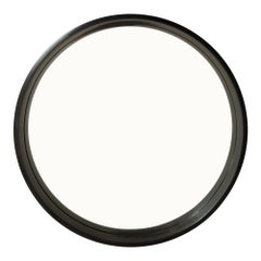 Miroir à anneau parfait en bronze noirci, fait sur commande