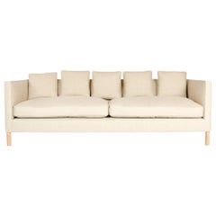 The ‘Tuxedo Sofa’ in Natural Linen, Made to Order