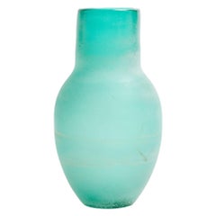 Texturierte grüne Murano-Vase/Gefäß von Livio Seguso für Arte Vetro, 1970er Jahre