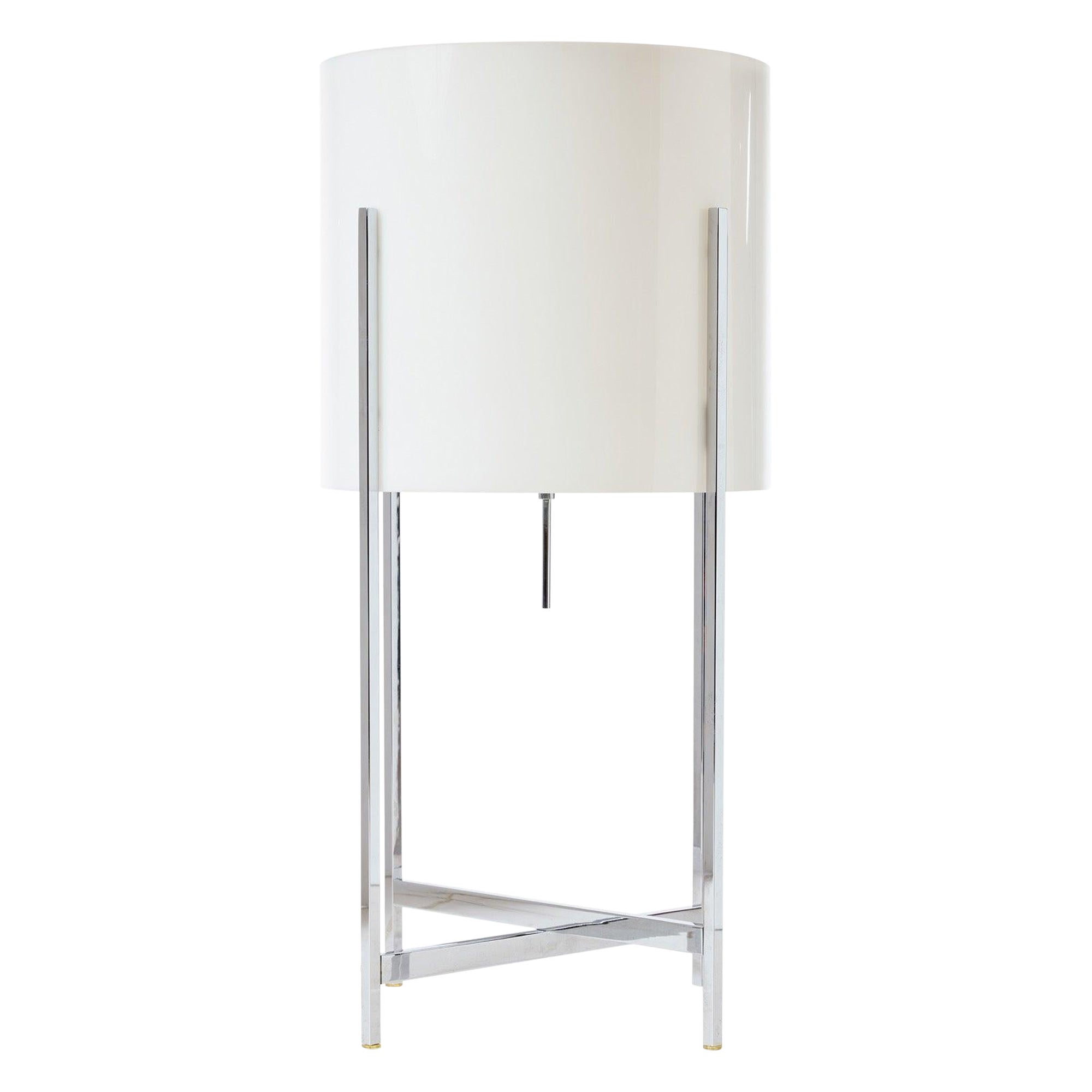 Chromed Brass & Acrylic Table Lamp by Paul Mayen for Habitat, 1955
