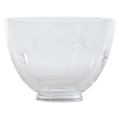 Vintage Footed Crystal Bowl by Edward Hald for Orrefors, 1938