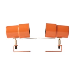 Pair Of Orange Sconces by Hans-Agne Jakobsson, 1960's