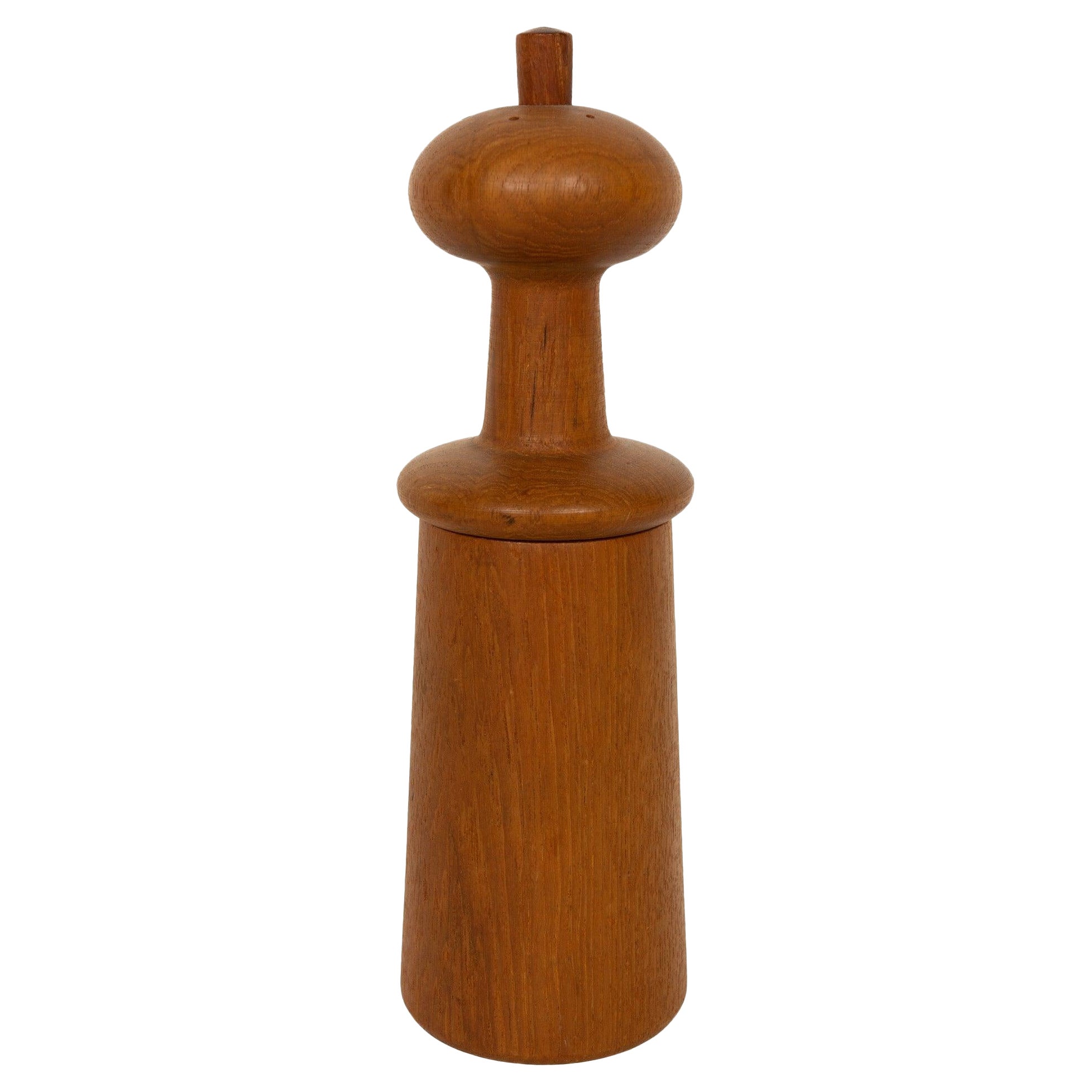 Turned Teak Pepper Mill by Jens H. Quistgaard for Dansk, 1950's