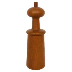 Turned Teak Pepper Mill by Jens H. Quistgaard for Dansk, 1950's