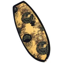 Fornesetti Style Dextra Belly-board Surfboard, circa 1970