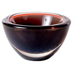 Small Glass Burgundy Bowl for Orrefors