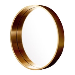 Original Tapered Round Mirror in Bronze