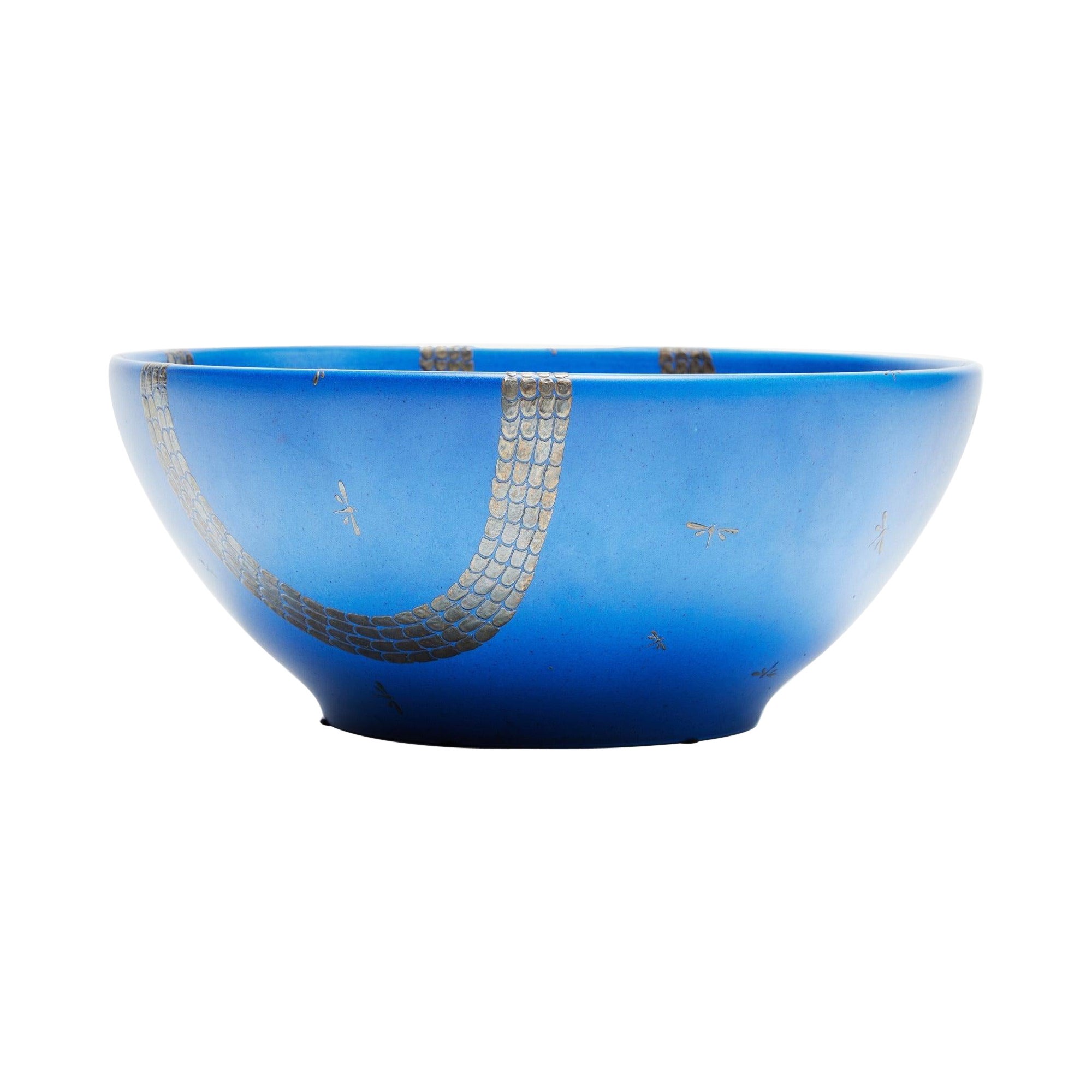 Blaue Schale aus Keramik von Emilia Castillo