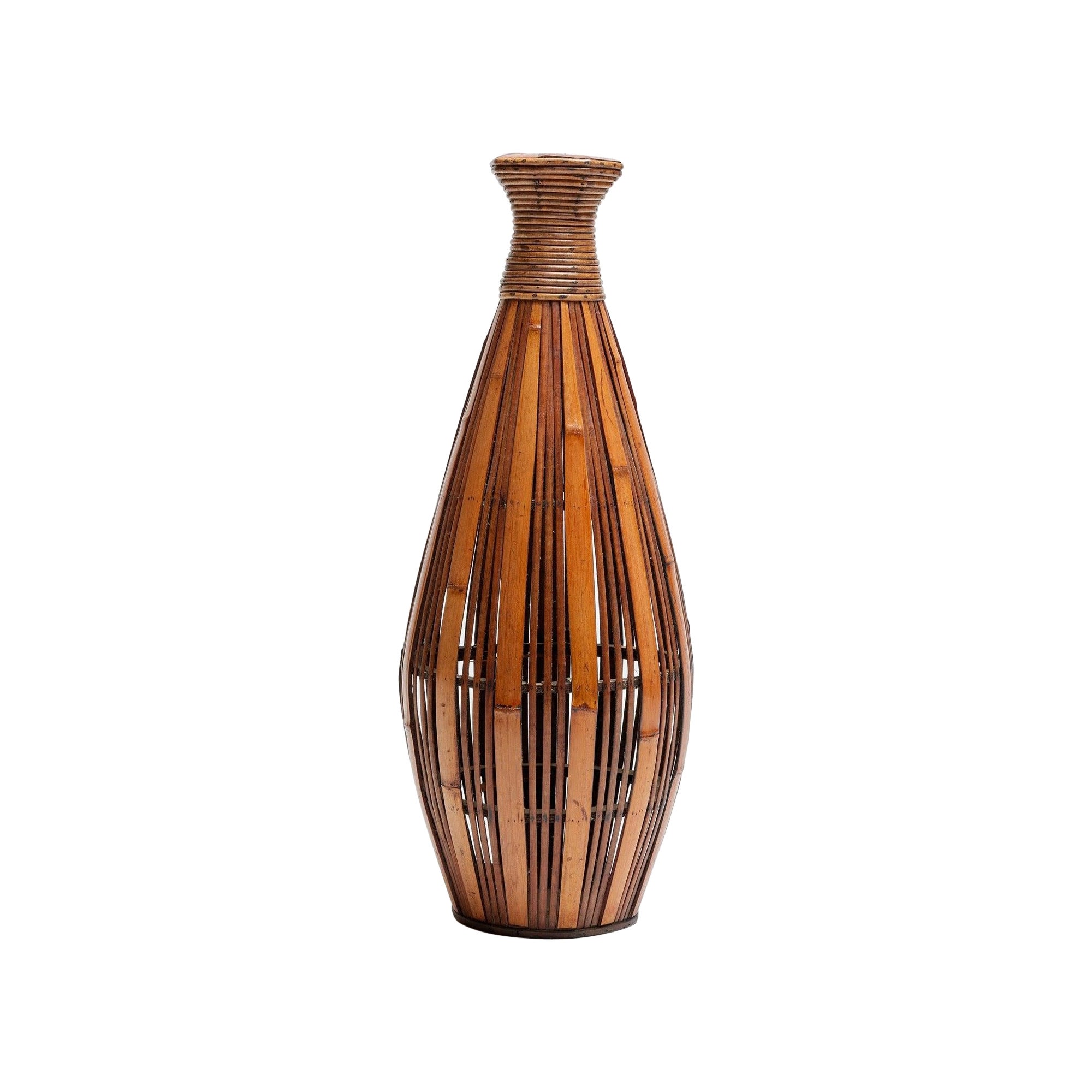Bamboo Basket Sculpture from Asia For Sale