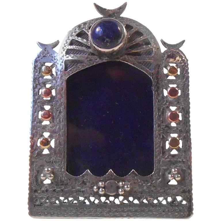 Antique Ic Miniature Silver Frame Bloodstone Rose White And Antique Ic Miniature Silver Frame Bloodstone Rose White And Yellow Gold For