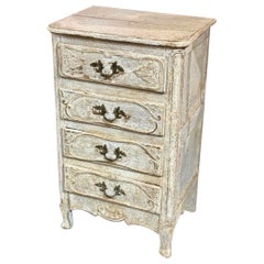 Antique French Carved Painted Chest