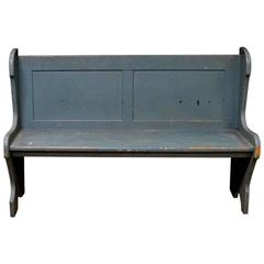 Antique Americana 19th Century Decorated Bench or Settle.