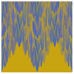 Pannelli di carta da parati blu e gialla di ispirazione Art Deco: Grotta Majorelle