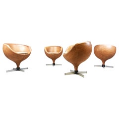 Set of 4 Luna lounge chairs by Pierre Guariche for Meurop, 1960s