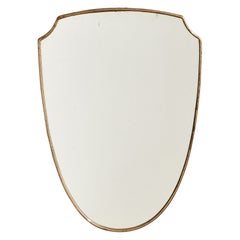 Italian Designer, Wall Mirror, Brass, Italy, 1940s