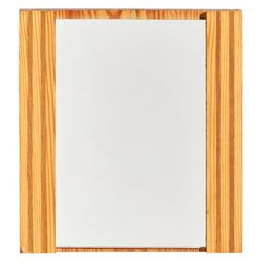 Italian Designer, Mirror, Pine, Italy, 1970s