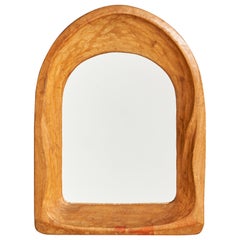 Designer suisse, petit miroir, bois, Suisse, années 1930