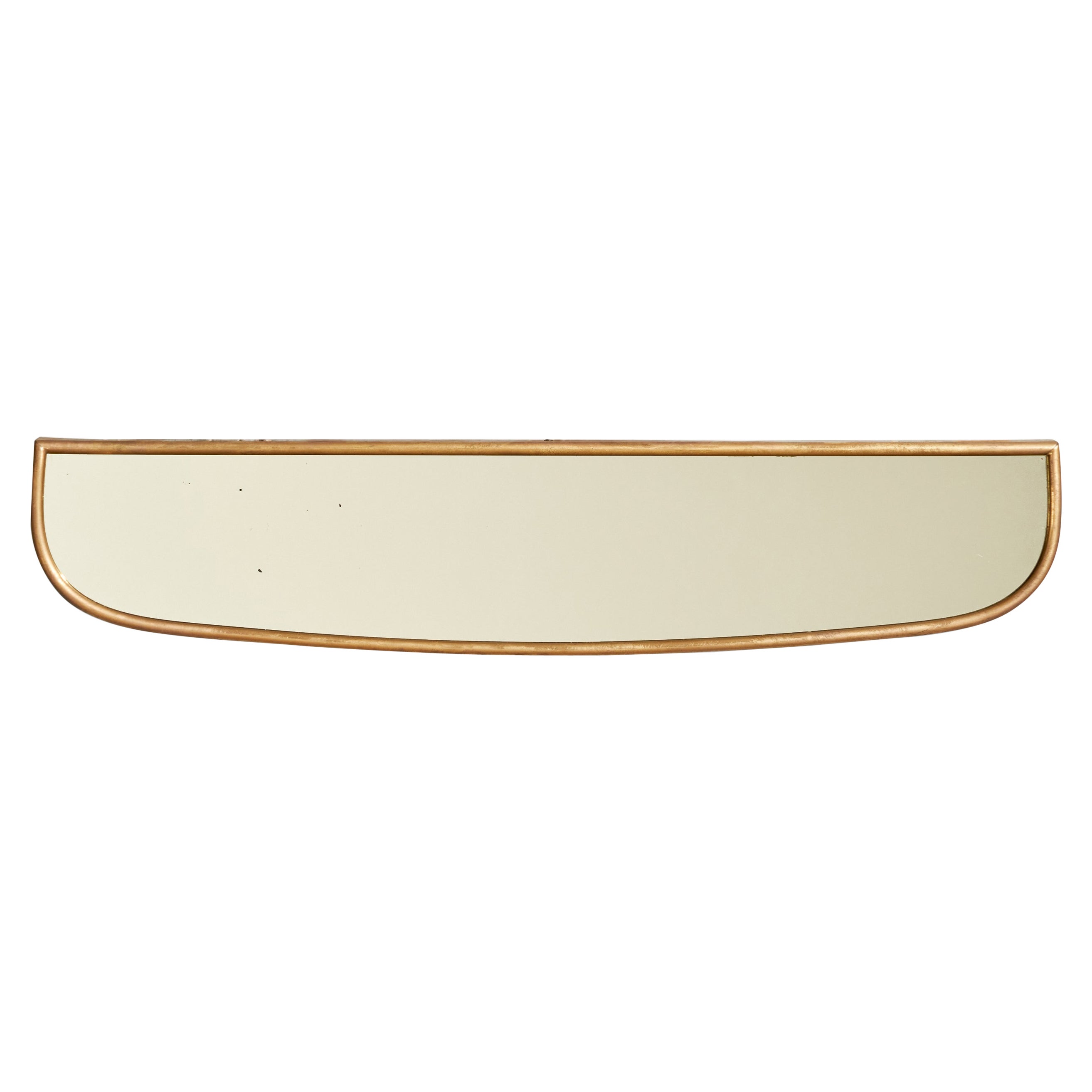 Italian Designer, Wall Mirror, Brass, Italy, 1940s