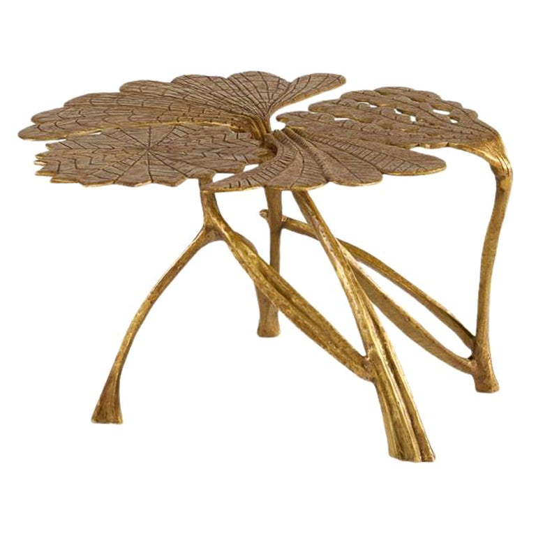 Franck Evennou, Waraqua, Contemporary Bronze Side Table, France, 2023