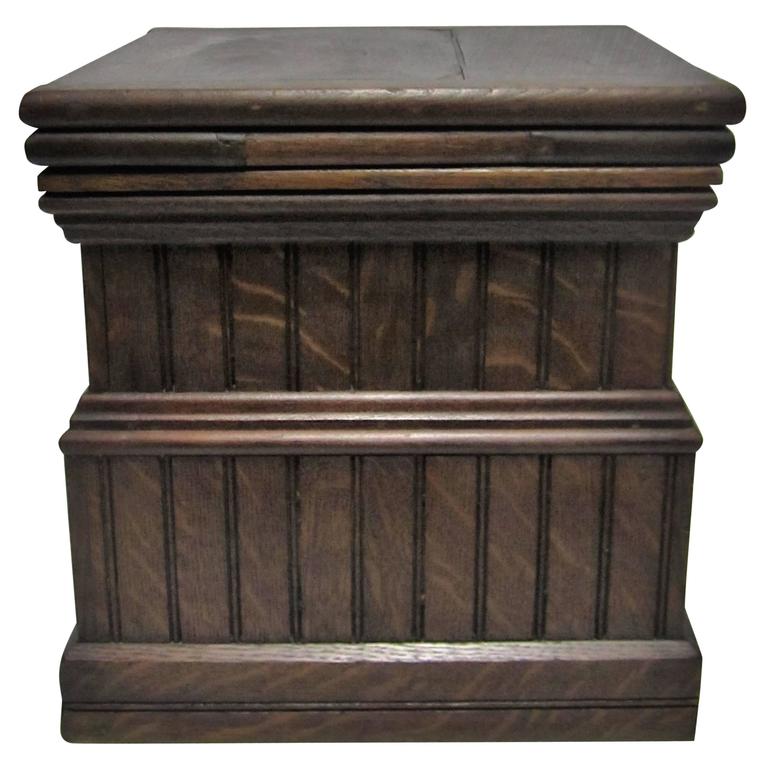Column Architecture Wood Pedestal Side Table For Sale at 1stdibs